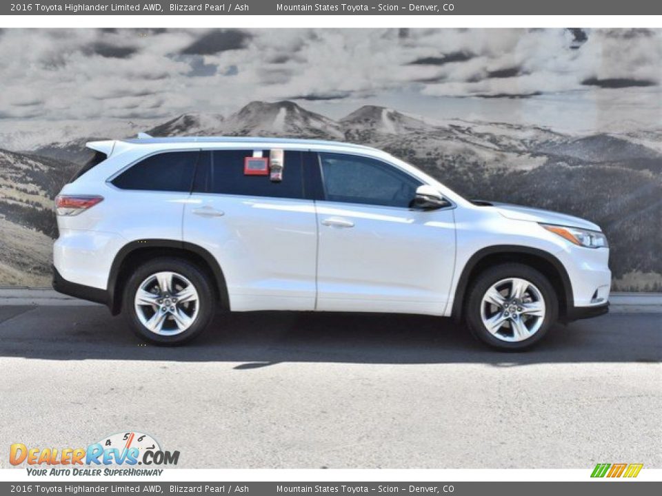 2016 Toyota Highlander Limited AWD Blizzard Pearl / Ash Photo #2