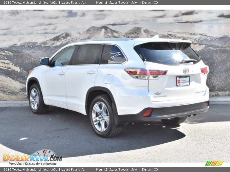 2016 Toyota Highlander Limited AWD Blizzard Pearl / Ash Photo #7
