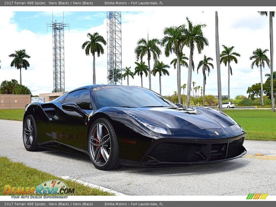 Front 3/4 View of 2017 Ferrari 488 Spider  Photo #6