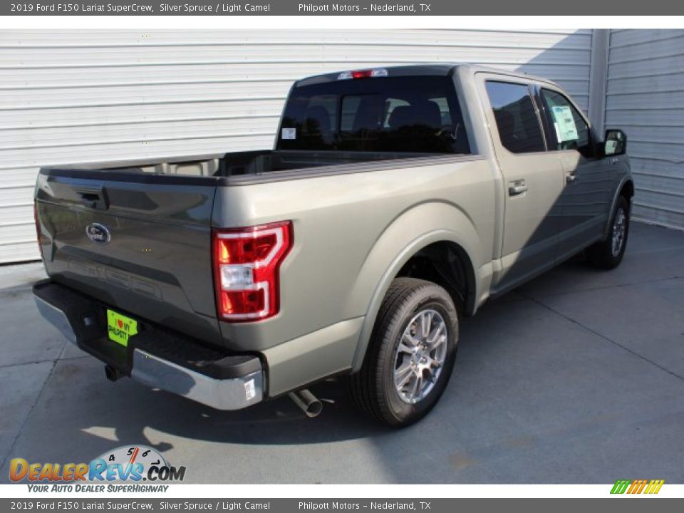 2019 Ford F150 Lariat SuperCrew Silver Spruce / Light Camel Photo #8