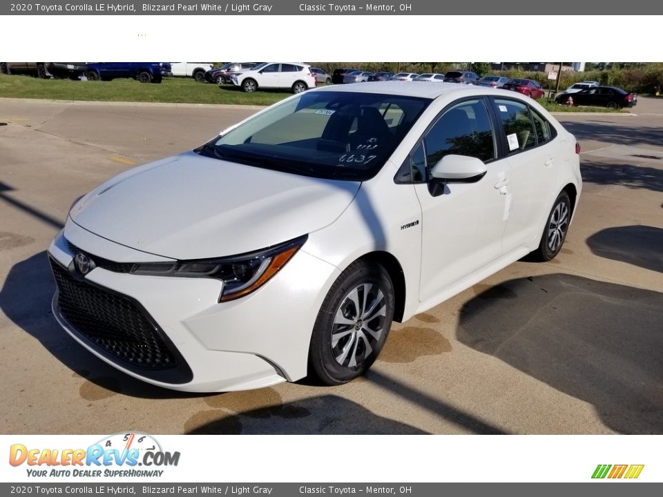 2020 Toyota Corolla LE Hybrid Blizzard Pearl White / Light Gray Photo #1