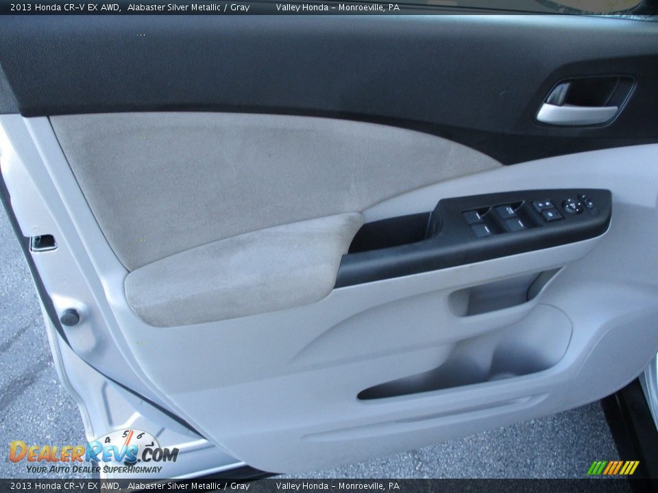 2013 Honda CR-V EX AWD Alabaster Silver Metallic / Gray Photo #10