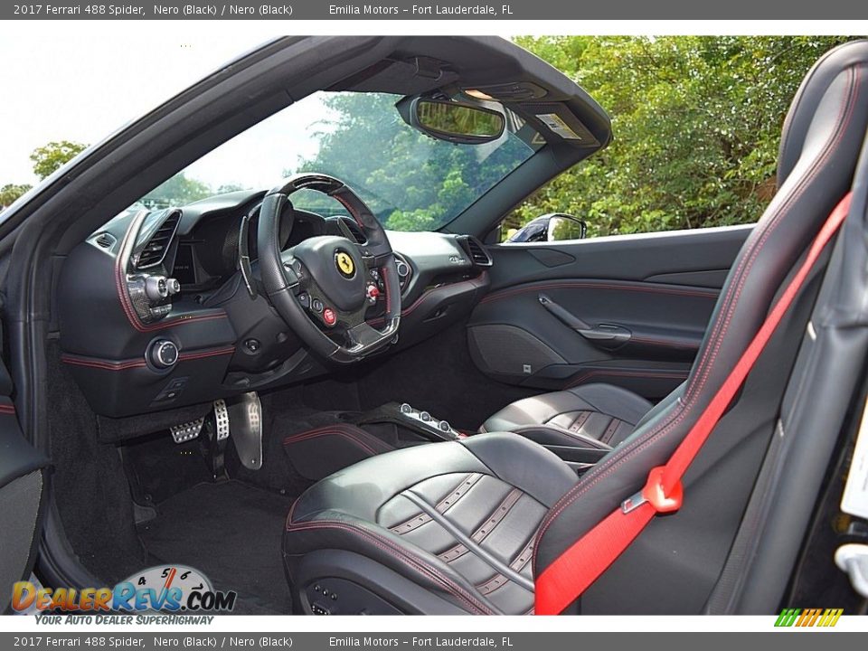 Nero (Black) Interior - 2017 Ferrari 488 Spider  Photo #54