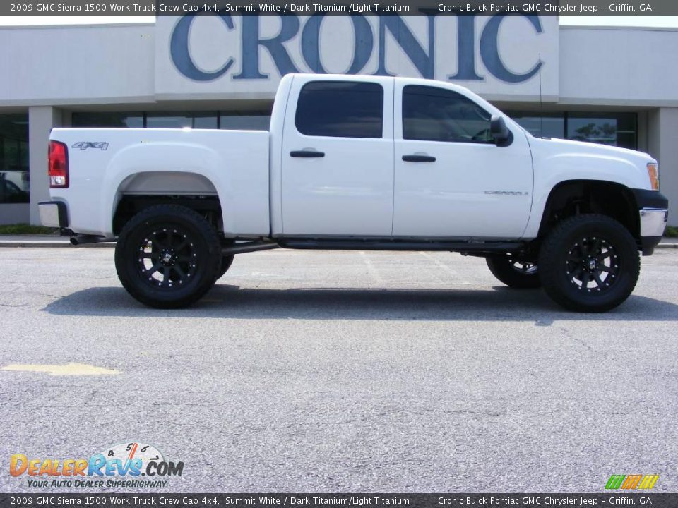 2009 GMC Sierra 1500 Work Truck Crew Cab 4x4 Summit White / Dark Titanium/Light Titanium Photo #1