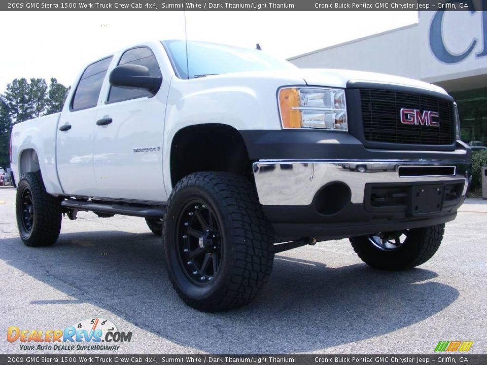 2009 GMC Sierra 1500 Work Truck Crew Cab 4x4 Summit White / Dark Titanium/Light Titanium Photo #2