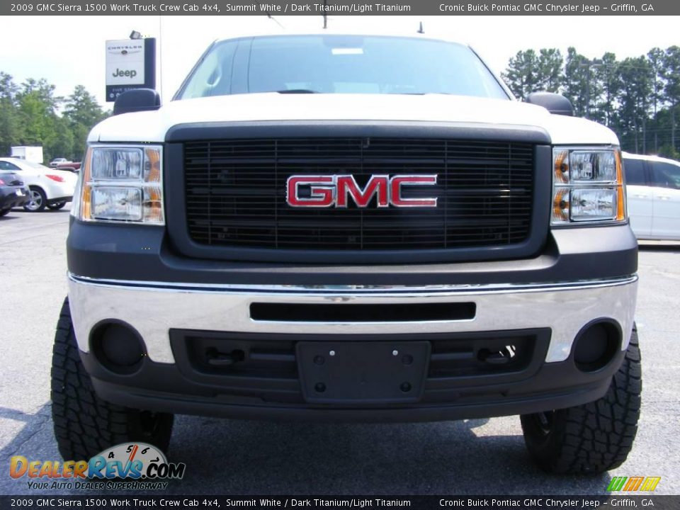 2009 GMC Sierra 1500 Work Truck Crew Cab 4x4 Summit White / Dark Titanium/Light Titanium Photo #3