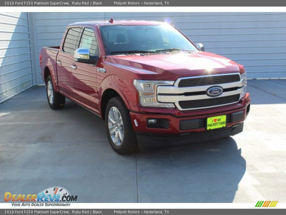 2019 Ford F150 Platinum SuperCrew Ruby Red / Black Photo #2