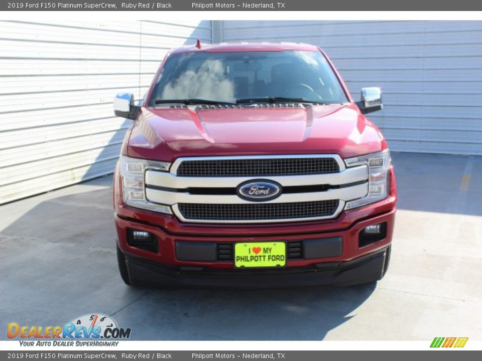 2019 Ford F150 Platinum SuperCrew Ruby Red / Black Photo #3