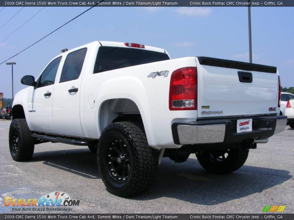 2009 GMC Sierra 1500 Work Truck Crew Cab 4x4 Summit White / Dark Titanium/Light Titanium Photo #6