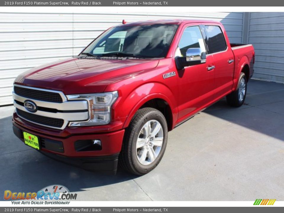 2019 Ford F150 Platinum SuperCrew Ruby Red / Black Photo #4