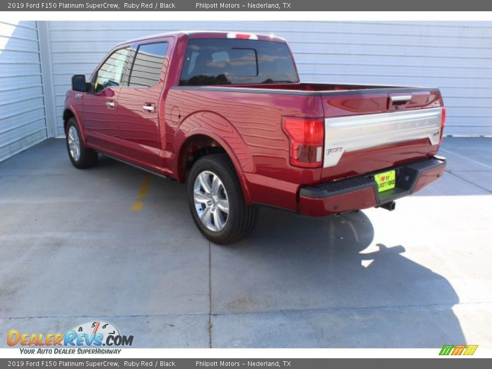 2019 Ford F150 Platinum SuperCrew Ruby Red / Black Photo #6