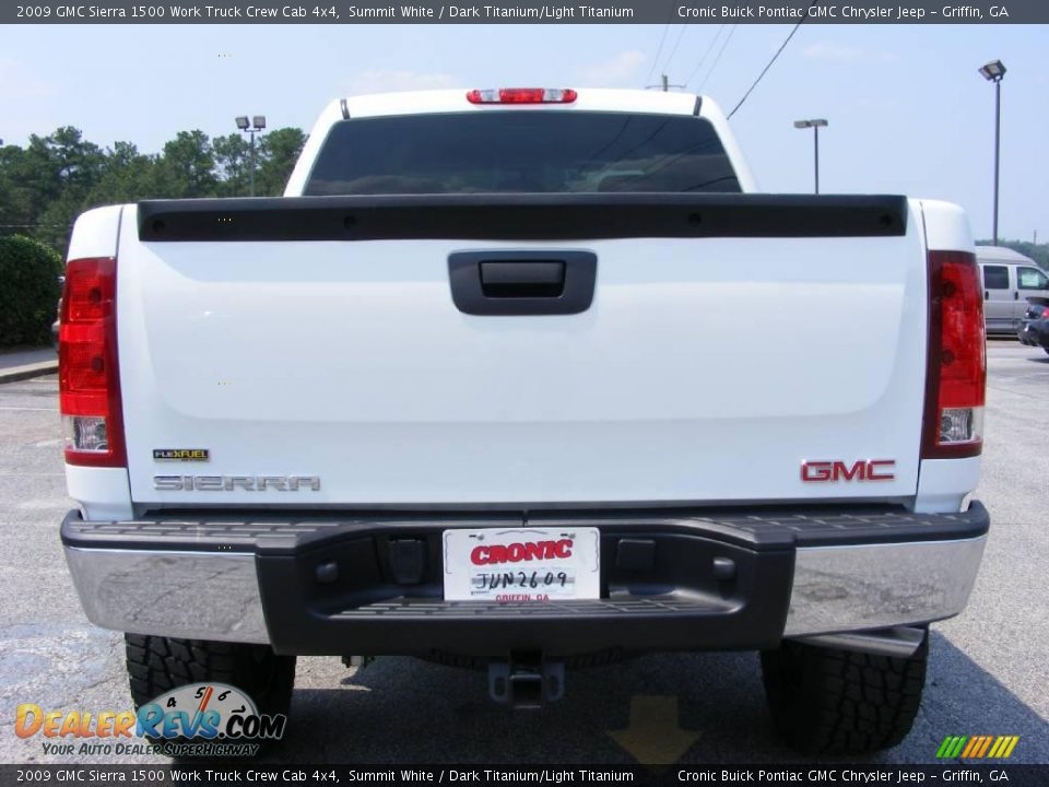 2009 GMC Sierra 1500 Work Truck Crew Cab 4x4 Summit White / Dark Titanium/Light Titanium Photo #7