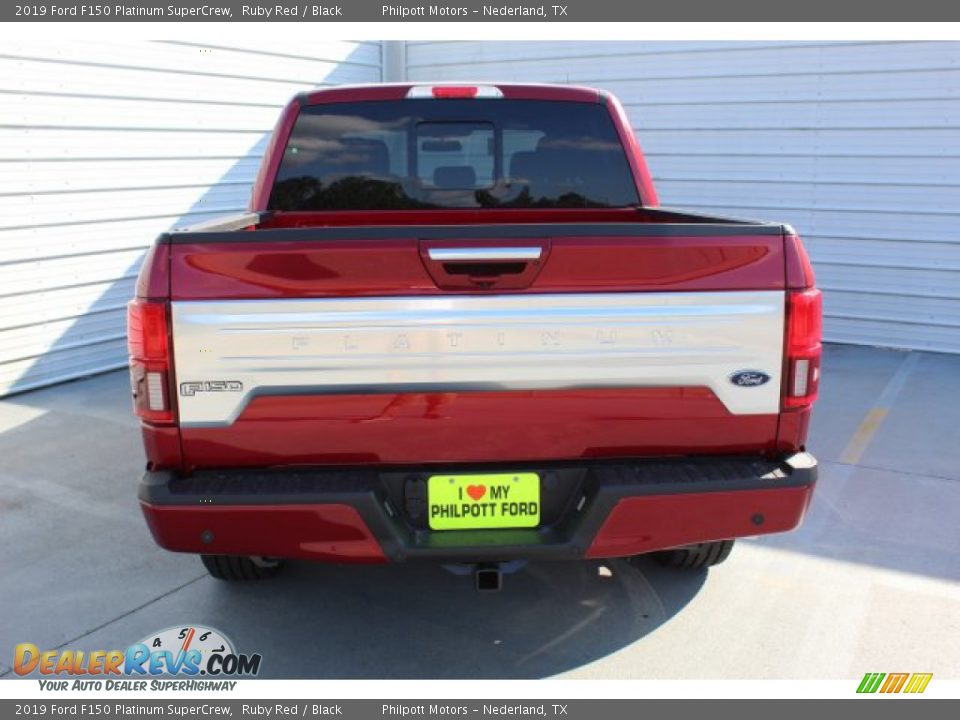 2019 Ford F150 Platinum SuperCrew Ruby Red / Black Photo #7