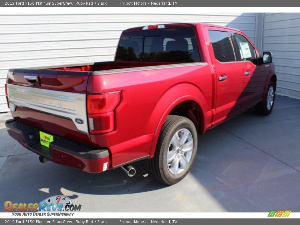 2019 Ford F150 Platinum SuperCrew Ruby Red / Black Photo #8