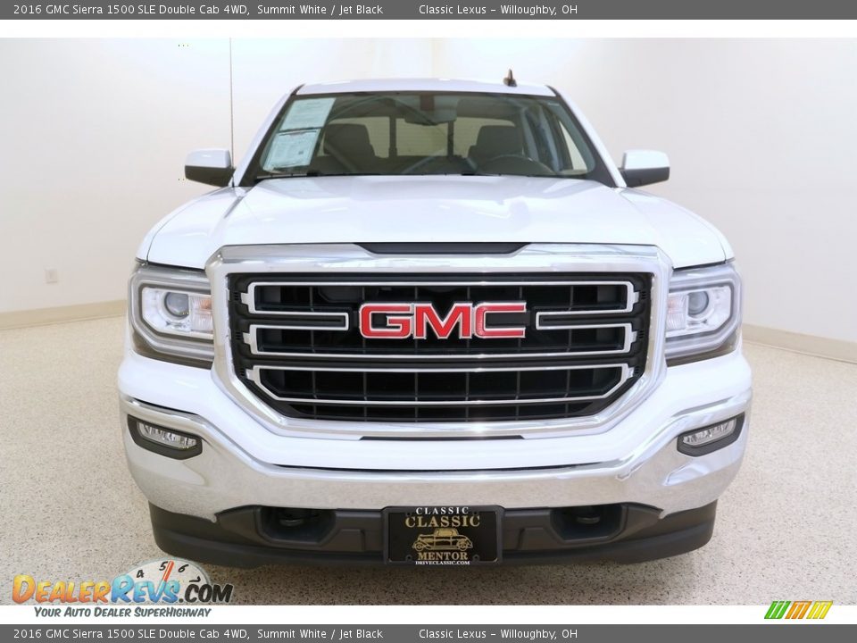 2016 GMC Sierra 1500 SLE Double Cab 4WD Summit White / Jet Black Photo #2