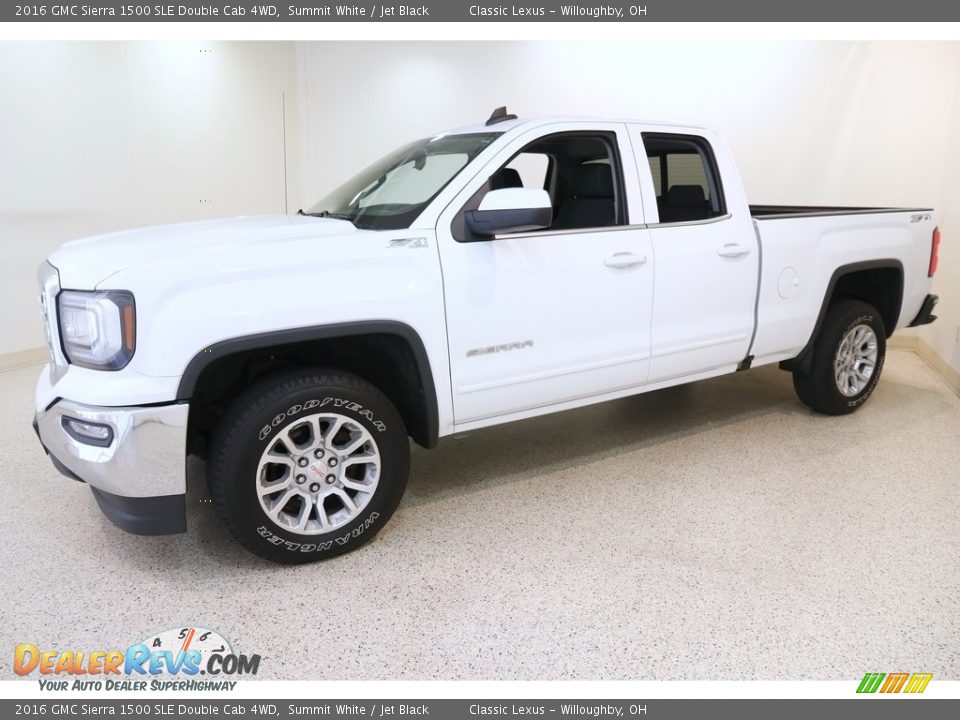 2016 GMC Sierra 1500 SLE Double Cab 4WD Summit White / Jet Black Photo #3