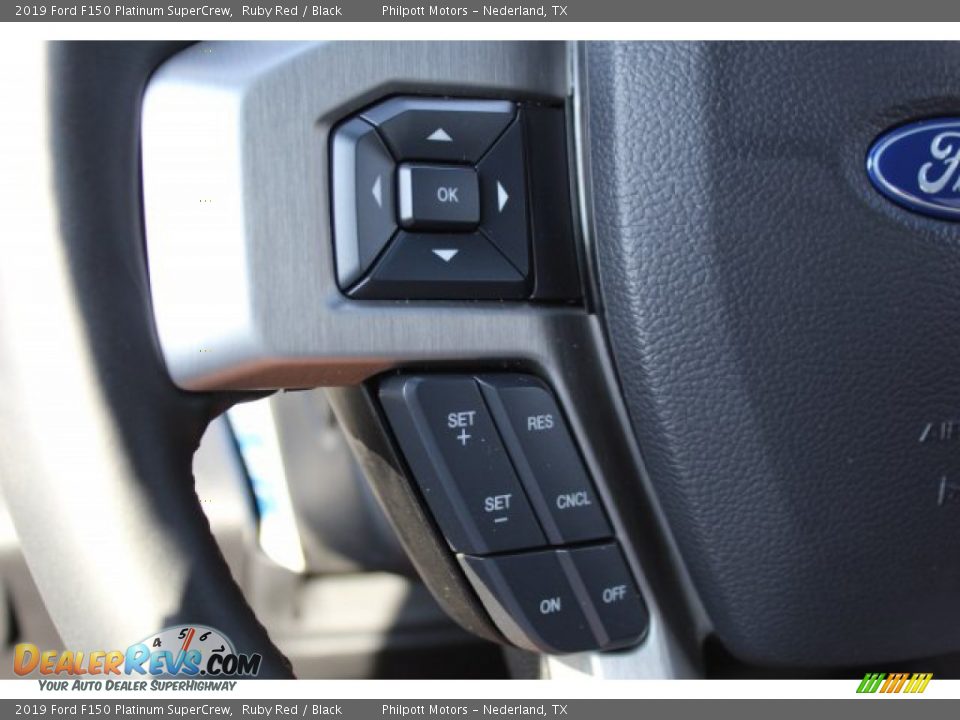 2019 Ford F150 Platinum SuperCrew Ruby Red / Black Photo #12