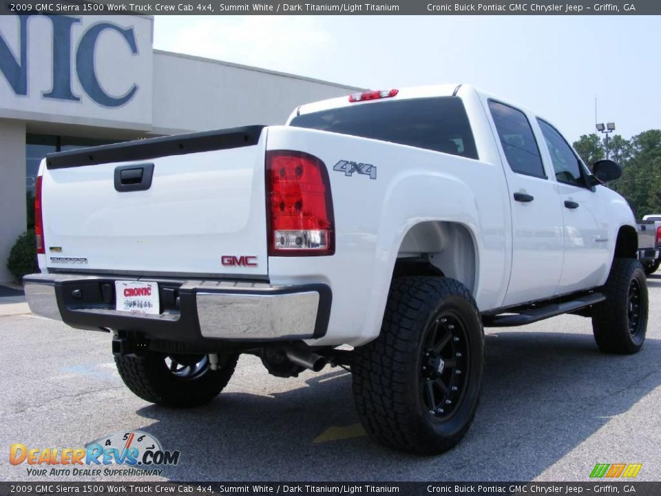 2009 GMC Sierra 1500 Work Truck Crew Cab 4x4 Summit White / Dark Titanium/Light Titanium Photo #8