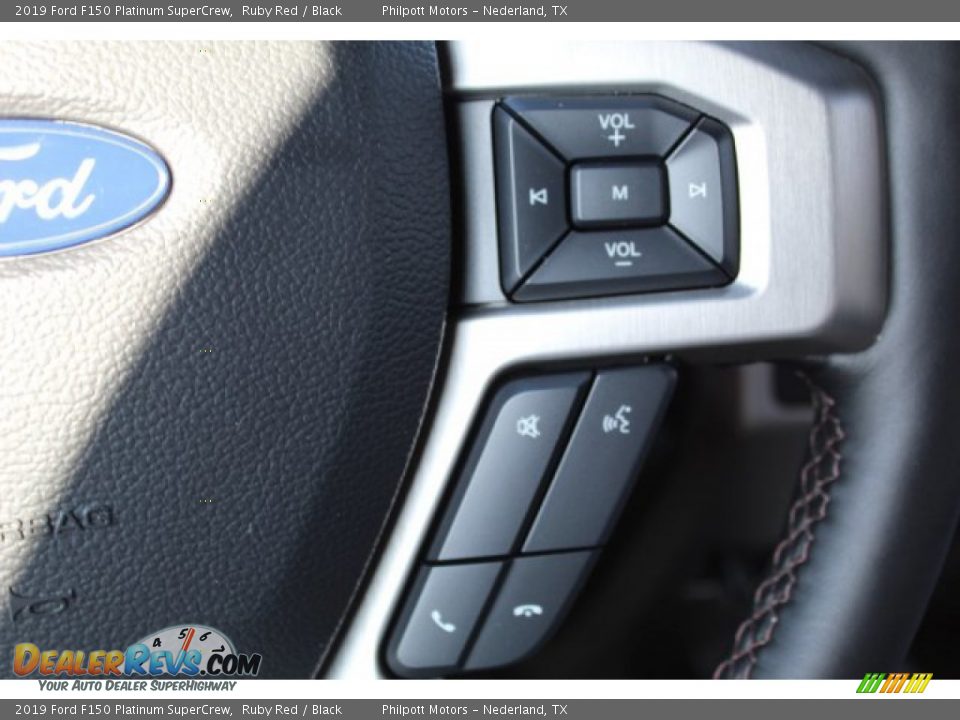 2019 Ford F150 Platinum SuperCrew Ruby Red / Black Photo #13