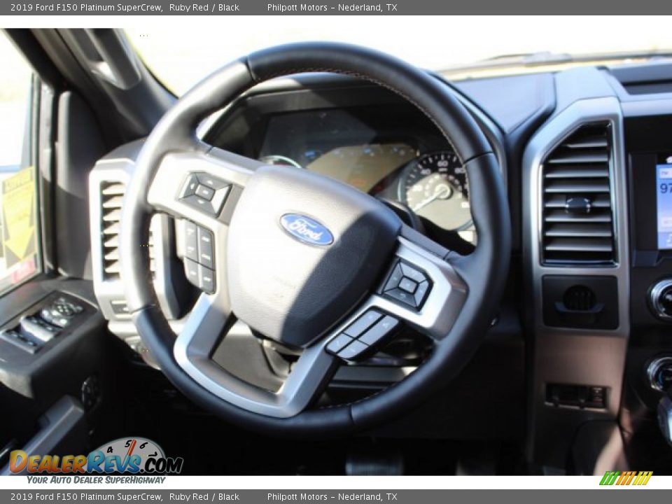 2019 Ford F150 Platinum SuperCrew Ruby Red / Black Photo #23