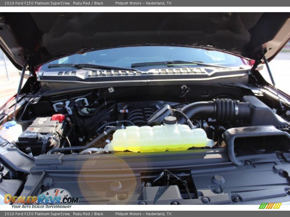 2019 Ford F150 Platinum SuperCrew Ruby Red / Black Photo #25