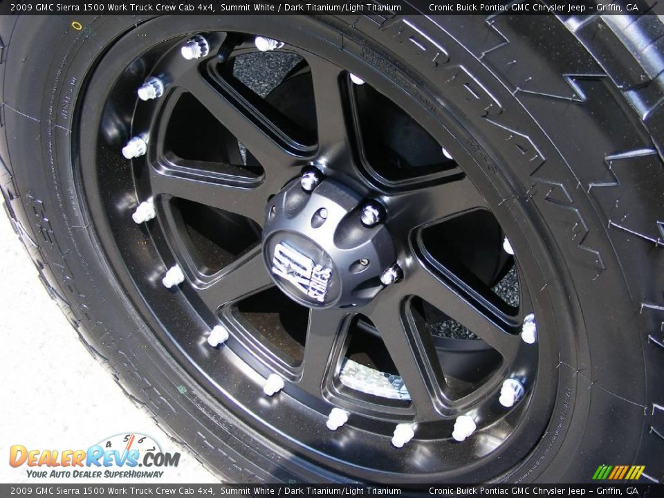2009 GMC Sierra 1500 Work Truck Crew Cab 4x4 Summit White / Dark Titanium/Light Titanium Photo #12