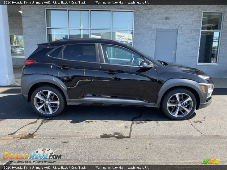 2020 Hyundai Kona Ultimate AWD Ultra Black / Gray/Black Photo #3