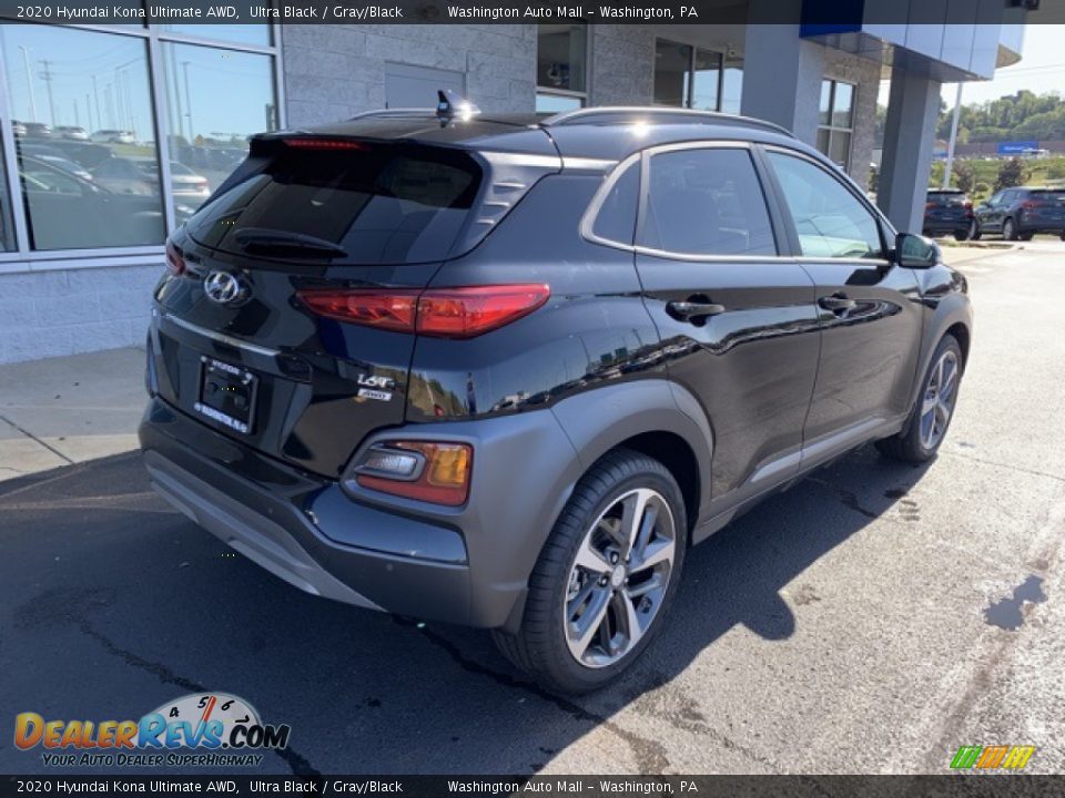 2020 Hyundai Kona Ultimate AWD Ultra Black / Gray/Black Photo #4