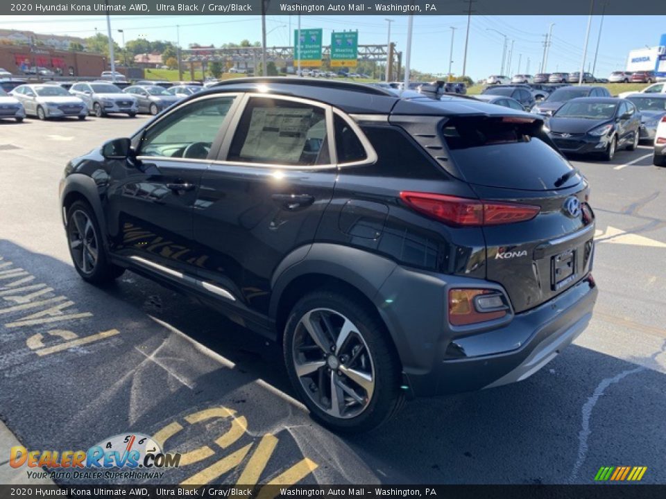 2020 Hyundai Kona Ultimate AWD Ultra Black / Gray/Black Photo #6