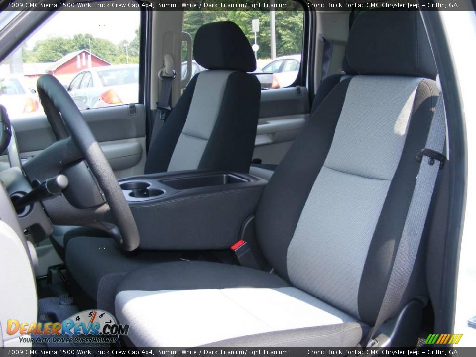2009 GMC Sierra 1500 Work Truck Crew Cab 4x4 Summit White / Dark Titanium/Light Titanium Photo #14