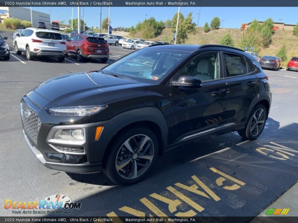 2020 Hyundai Kona Ultimate AWD Ultra Black / Gray/Black Photo #7