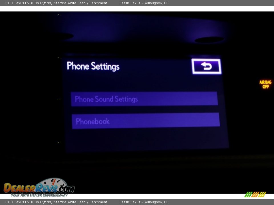 2013 Lexus ES 300h Hybrid Starfire White Pearl / Parchment Photo #14