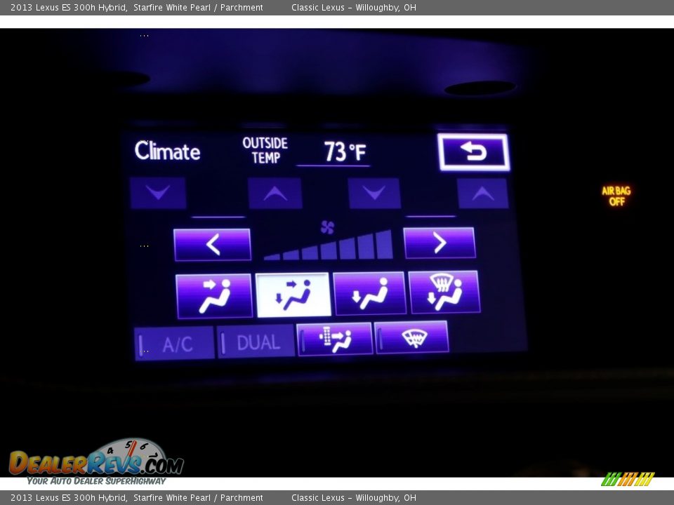 2013 Lexus ES 300h Hybrid Starfire White Pearl / Parchment Photo #15