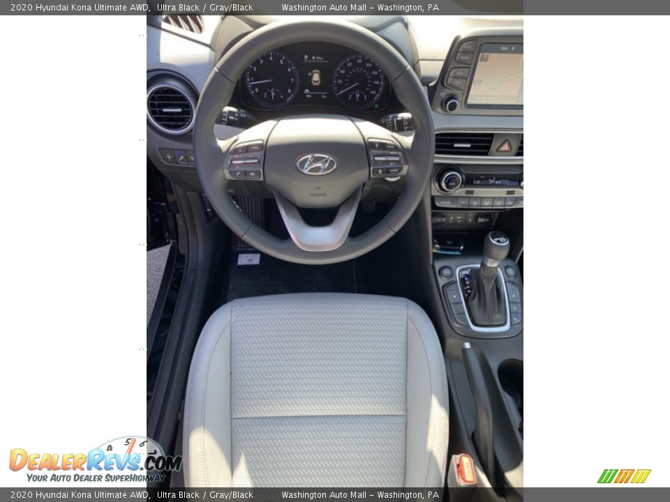 2020 Hyundai Kona Ultimate AWD Ultra Black / Gray/Black Photo #14