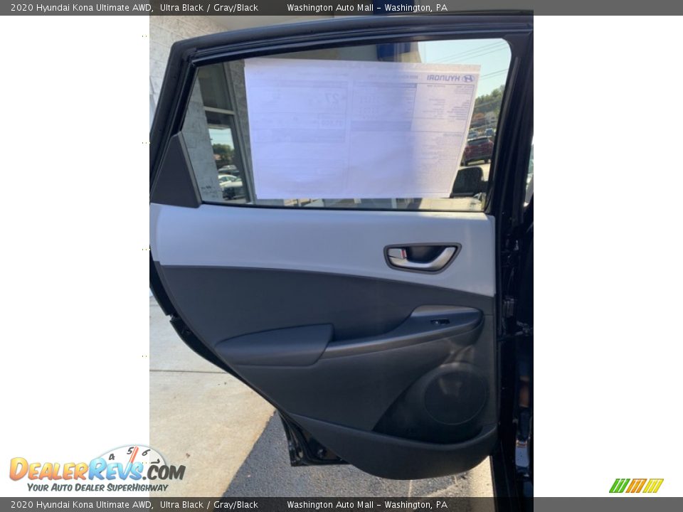 2020 Hyundai Kona Ultimate AWD Ultra Black / Gray/Black Photo #17