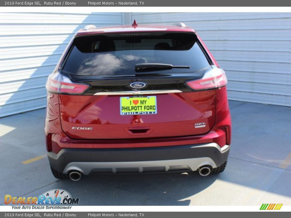 2019 Ford Edge SEL Ruby Red / Ebony Photo #7