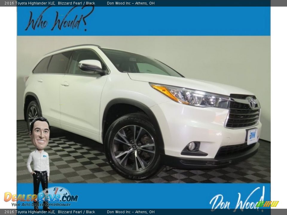 2016 Toyota Highlander XLE Blizzard Pearl / Black Photo #1