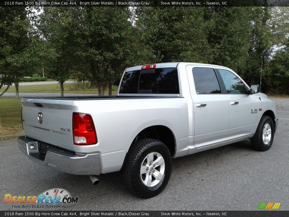 2018 Ram 1500 Big Horn Crew Cab 4x4 Bright Silver Metallic / Black/Diesel Gray Photo #6