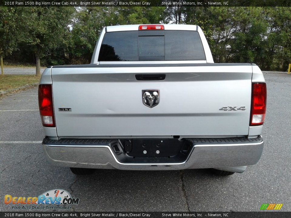 2018 Ram 1500 Big Horn Crew Cab 4x4 Bright Silver Metallic / Black/Diesel Gray Photo #7