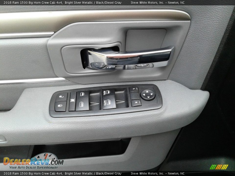 2018 Ram 1500 Big Horn Crew Cab 4x4 Bright Silver Metallic / Black/Diesel Gray Photo #9