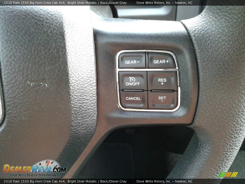 2018 Ram 1500 Big Horn Crew Cab 4x4 Bright Silver Metallic / Black/Diesel Gray Photo #16
