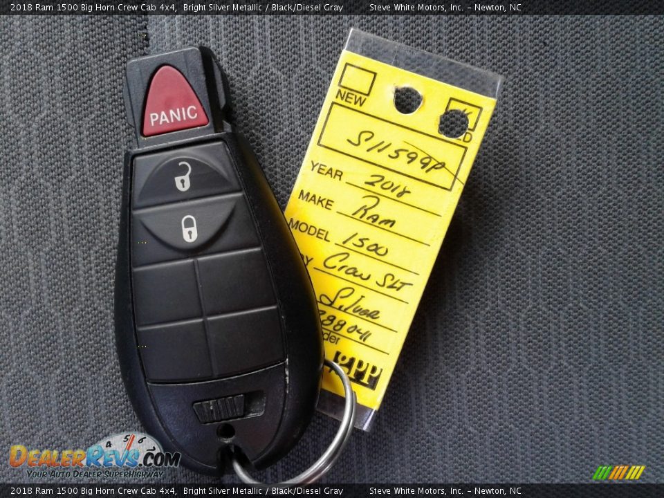 2018 Ram 1500 Big Horn Crew Cab 4x4 Bright Silver Metallic / Black/Diesel Gray Photo #25