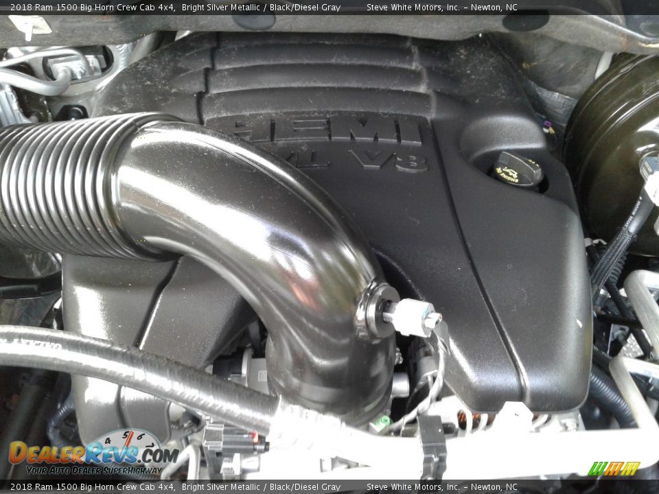 2018 Ram 1500 Big Horn Crew Cab 4x4 Bright Silver Metallic / Black/Diesel Gray Photo #26