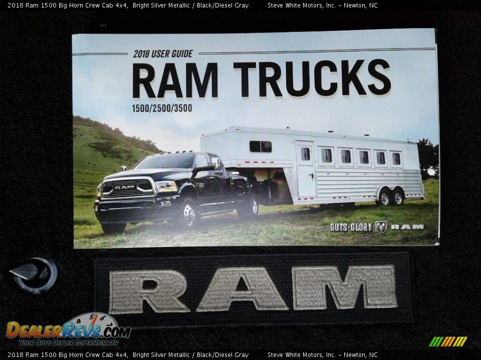 2018 Ram 1500 Big Horn Crew Cab 4x4 Bright Silver Metallic / Black/Diesel Gray Photo #28