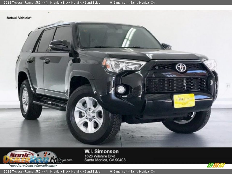 2018 Toyota 4Runner SR5 4x4 Midnight Black Metallic / Sand Beige Photo #1