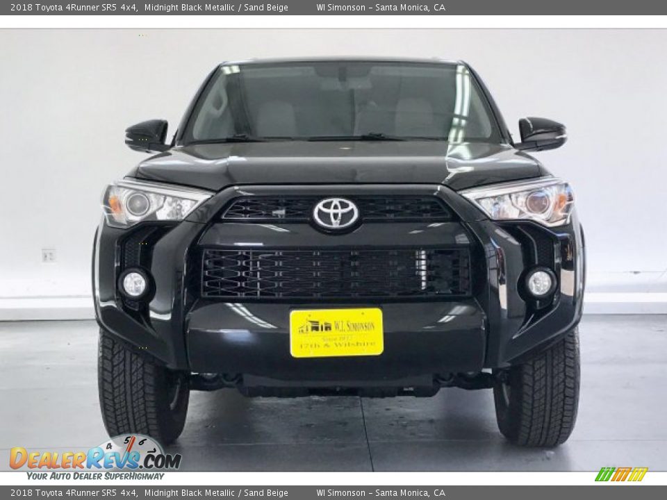 2018 Toyota 4Runner SR5 4x4 Midnight Black Metallic / Sand Beige Photo #2