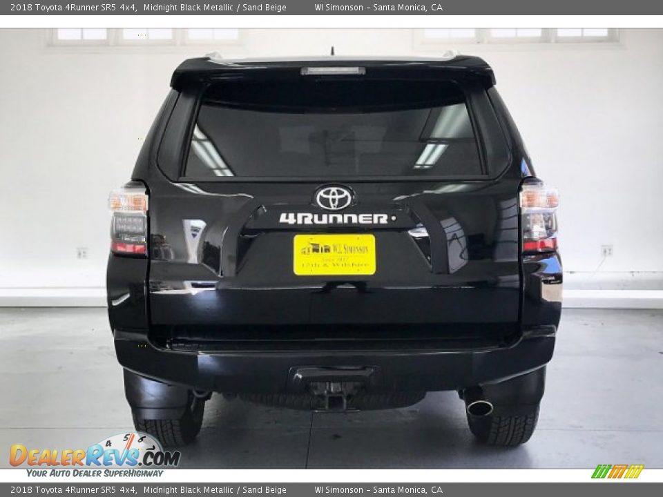 2018 Toyota 4Runner SR5 4x4 Midnight Black Metallic / Sand Beige Photo #3