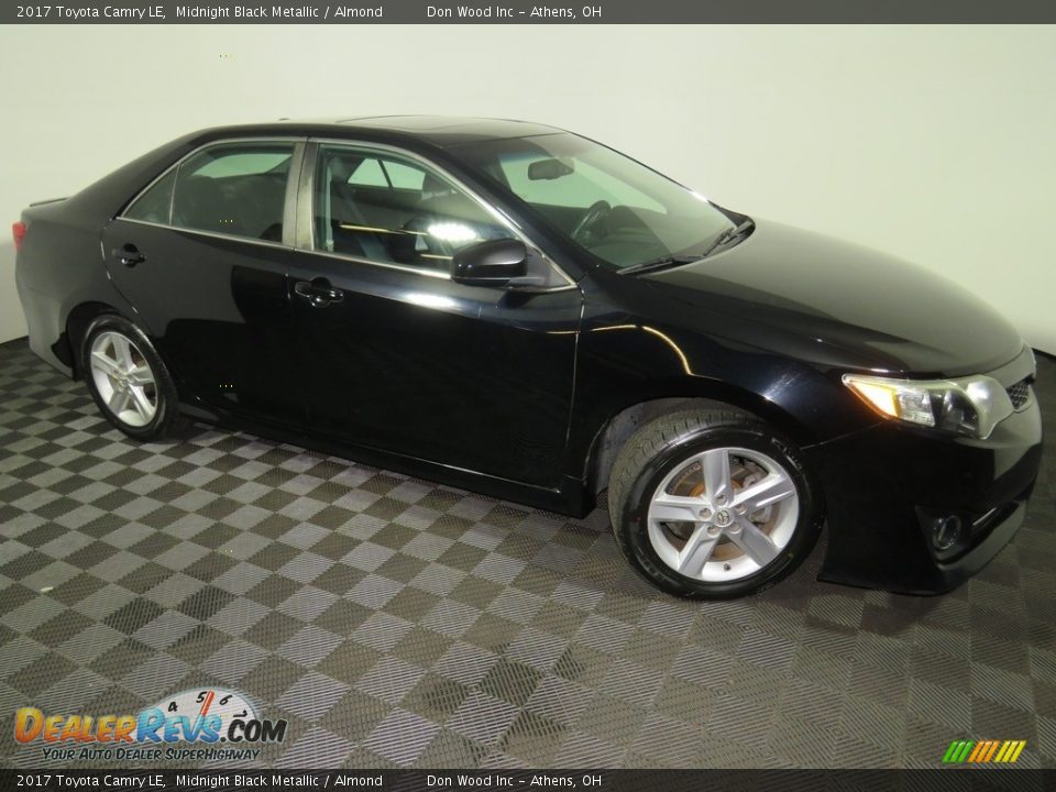 2017 Toyota Camry LE Midnight Black Metallic / Almond Photo #2