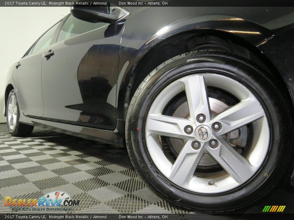 2017 Toyota Camry LE Midnight Black Metallic / Almond Photo #3