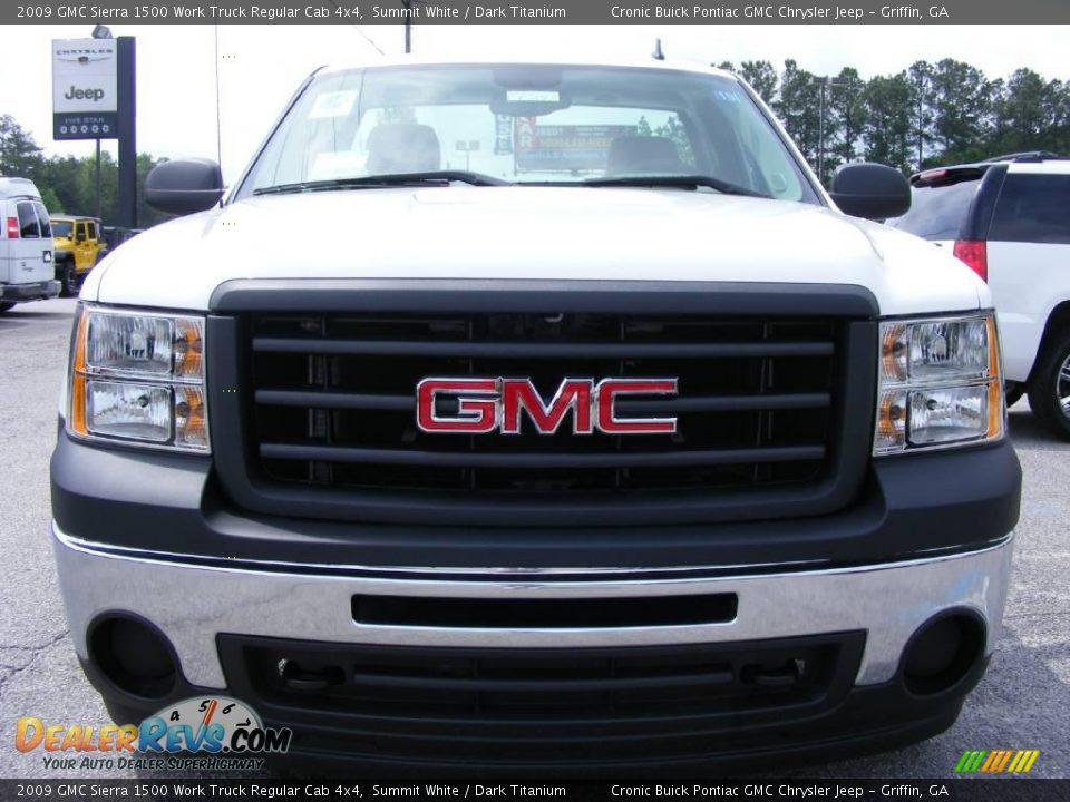 2009 GMC Sierra 1500 Work Truck Regular Cab 4x4 Summit White / Dark Titanium Photo #3